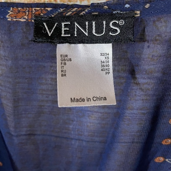 VENUS boho romper long flutter mesh sleeves women Size XS - Picture 11 of 14